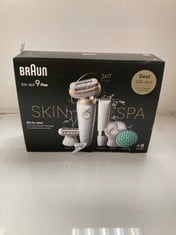 Lot 141  
            Edinburgh SR33 - Delivery Only 

                
BRAUN SILK-EPIL 9 FLEX SKINSPA, EPILATOR WITH 360Â° FLEXIBLE HEAD FOR EASY HAIR R...
