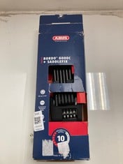 Lot 144  
            Edinburgh SR33 - Delivery Only 

                
ABUS BORDO 6000 C FOLDING LOCK WITH SADDLE FIX MOUNT & RAIN CAP - HARDENED STEEL ...