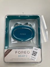 Lot 147  
            Edinburgh SR33 - Delivery Only 

                
FOREO BEAR 2 ADVANCED LIFTING & TONING MICROCURRENT FACIAL DEVICE, ANTI AGING FAC...
