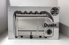 Lot 20  
            Edinburgh SR33 - Delivery Only 

                
DUALIT CLASSIC 4 SLICE VARIO TOASTER - STAINLESS STEEL, HAND BUILT IN THE UK - RE...