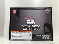 Lot 23  
            Edinburgh SR33 - Delivery Only 

                
MSI MAG B550 TOMAHAWK MAX WIFI MOTHERBOARD, ATX, AM4 - AMD RYZEN 5000 READY - DDR...