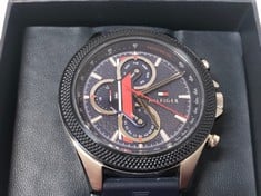 Lot 268  
            Edinburgh SR33 - Delivery Only 

                
TOMMY HILFIGER ANALOGUE MULTIFUNCTION QUARTZ WATCH FOR MEN WITH BLUE SILICONE BRA...