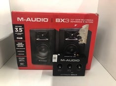 Lot 273  
            Edinburgh SR33 - Delivery Only 

                
M-AUDIO BX3 3.5" STUDIO MONITORS, HD PC SPEAKERS FOR RECORDING AND MULTIMEDIA WIT...