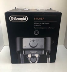Lot 288  
            Edinburgh SR33 - Delivery Only 
                
DE'LONGHI STILOSA EC260.BK, TRADITIONAL BARISTA PUMP ESPRESSO COFFEE MACHINE, BLA...