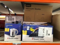 Lot 338  
            Edinburgh SR33 - Delivery Only 
                
QUANTITY OF KITCHEN & APPLIANCES ITEMS TO INCLUDE RUSSELL HOBBS STEAM IRON [3100W...