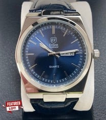 Lot 4  
            Edinburgh SR33 - Delivery Only 

                
MENS ERNEST FERDINAND WATCH – DAY DATE CALENDAR DIAL – LEATHER STRAP – 3ATM WATER...