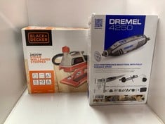 Lot 503  
            Edinburgh SR33 - Delivery Only 

                
BLACK+DECKER 2400W STEAM WALLPAPER STRIPPER + DREMEL 4250 MULTITOOL: LOCATION - R...