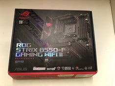 Lot 574  
            Edinburgh SR33 - Delivery Only 

                
ROG STRIX B550F GAMING WIFI II MOTHERBOARD: LOCATION - ROW E