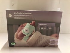 Lot 584  
            Edinburgh SR33 - Delivery Only 

                
OWLET DREAM SOCK® - SMART BABY MONITOR - TRACK LIVE PULSE (HEART) RATE, OXYGEN IN...