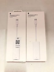 Lot 82  
            Edinburgh SR33 - Delivery Only 
                
2 X APPLE THUNDERBOLT 3 (USB-C) TO THUNDERBOLT 2 ADAPTER : LOCATION - A RACK