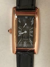 Lot 107  
            Edinburgh SR33 - Delivery Only 

                
LONGINES DOLCEVITA LADIES WATCH WITH ROSE GOLD CASE AND BLACK LEATHER STRAP:: LOC...