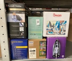 Lot 191  
            Edinburgh SR33 - Delivery Only 
                
QUANTITY OF KITCHEN & APPLIANCES ITEMS TO INCLUDE SWAN SI16410N 2-IN-1 CORD OR CO...