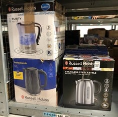 Lot 219  
            Edinburgh SR33 - Delivery Only 
                
QUANTITY OF KITCHEN & APPLIANCES ITEMS TO INCLUDE RUSSELL HOBBS BRUSHED STAINLESS...