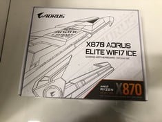 Lot 237  
            Edinburgh SR33 - Delivery Only 
                
GIGABYTE X870 AORUS ELITE WIFI7 ICE AMD AM5 LGA 1718 MOTHERBOARD, ATX, DDR5, 4X M...