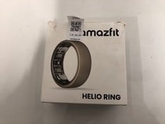 Lot 296  
            Edinburgh SR33 - Delivery Only 
                
AMAZFIT HELIO SMART RING HEALTH TRACKER, FITNESS TRACKER RING, MONITORS SLEEP, HE...