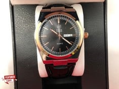 Lot 2  
            Edinburgh SR33 - Delivery Only 

                
MENS ERNEST FERDINAND WATCH – DAY DATE CALENDAR DIAL – LEATHER STRAP – 3ATM WATER...