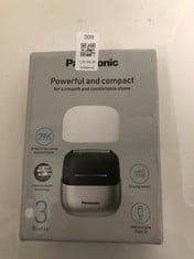 Lot 309  
            Edinburgh SR33 - Delivery Only 

                
PANASONIC ES-ACM3BW503 SERIES 700 COMPACT SHAVER WITH 3 BLADES, WET & DRY SHAVER ...
