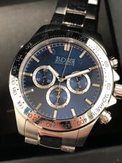 Lot 344  
            Edinburgh SR33 - Delivery Only 

                
BOSS MENS WATCH STAINLESS STEEL STRAP NAVY FACE: LOCATION - D RACK