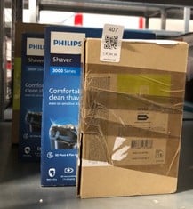 Lot 407  
            Edinburgh SR33 - Delivery Only 

                
QUANTITY OF HEALTH & BEAUTY ITEMS TO INCLUDE PHILIPS ELECTRIC SHAVER 3000 SERIES ...