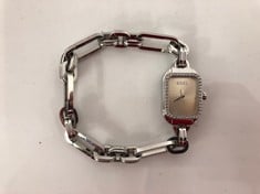 Lot 42  
            Edinburgh SR33 - Delivery Only 
                
WOMENS BOSS WATCH SILVER STRAP, SILVER CRYSTAL OUTLINE ORIGINAL RRP £170: LOCATIO...