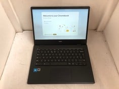 Lot 438  
            Edinburgh SR33 - Delivery Only 
                
ACER CHROMEBOOK 314 - INTEL CELERON N4500 , 4GB , 64GB CHROMEBOOK: MODEL NO CB0A3...