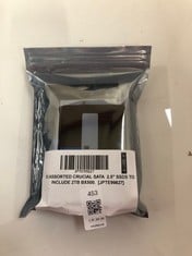 Lot 453  
            Edinburgh SR33 - Delivery Only 

                
X3 ASSORTED CRUCIAL SATA  2.5" SSDS TO INCLUDE 2TB BX500.  [JPTE99827]: LOCATION ...