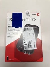 Lot 519  
            Edinburgh SR33 - Delivery Only 
                
IRIG STREAM PRO 4 IN 2 OUT STREAMING AUDIO INTERFACE: LOCATION - F RACK