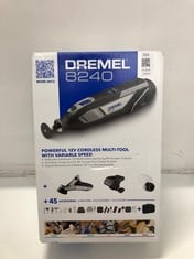 Lot 524  
            Edinburgh SR33 - Delivery Only 
                
DREMEL 8240 CORDLESS ROTARY TOOL, 45 ACCESSORIES, VARIABLE SPEED 5.000-35.000 RPM...