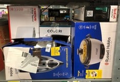 Lot 551  
            Edinburgh SR33 - Delivery Only 
                
QUANTITY OF KITCHEN & APPLIANCES ITEMS TO INCLUDE RUSSELL HOBBS STEAM IRON [3100W...