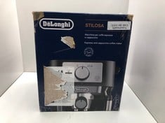 Lot 601  
            Edinburgh SR33 - Delivery Only 
                
DE'LONGHI STILOSA EC260.BK, TRADITIONAL BARISTA PUMP ESPRESSO COFFEE MACHINE, BLA...