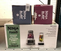 Lot 632  
            Edinburgh SR33 - Delivery Only 

                
QUANTITY OF ITEMS TO INCLUDE NINJA BLAST PORTABLE BLENDER, 530ML, LEAKPROOF LID &...