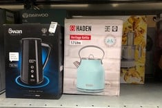 Lot 653  
            Edinburgh SR33 - Delivery Only 

                
QUANTITY OF ITEMS TO INCLUDE SWAN SK14650BLKN ALEXA SMART KETTLE, LED TOUCH DISPL...