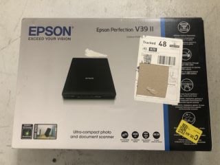 Lot 702  
            Edinburgh SR33 - Delivery Only 

                
EPSON PERFECTION V39 II PHOTO AND DOCUMENT SCANNER, BLACK.: LOCATION - RACK H