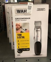 Lot 703  
            Edinburgh SR33 - Delivery Only 

                
QUANTITY OF HEALTH & BEAUTY ITEMS TO INCLUDE WAHL GROOMSMAN RECHARGEABLE BEARD TR...