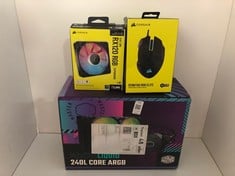 Lot 715  
            Edinburgh SR33 - Delivery Only 

                
QUANTITY OF TECH & GAMING ITEMS TO INCLUDE CORSAIR ICUE LINK RX120 RGB 120MM PWM ...