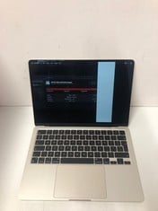 Lot 768  
            Edinburgh SR33 - Delivery Only 

                
APPLE MACBOOK AIR 13" 251 GB LAPTOP.. APPLE M2 CHIP, 8GB RAM, 13" SCREEN  [JPTE10...