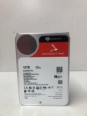 Lot 770  
            Edinburgh SR33 - Delivery Only 

                
SEAGATE 12TB IRONWOLF PRO SATA 3.5" HDD: MODEL NO ST12000NT001  [JPTE100157]: LOC...