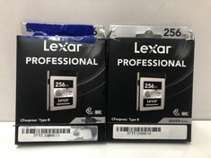Lot 790  
            Edinburgh SR33 - Delivery Only 

                
X2 LEXAR 256GB SILVER SERIES CF EXPRESS TYPE B STORAGE CARDS.  [JPTE100137]: LOCA...