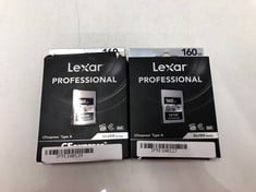 Lot 797  
            Edinburgh SR33 - Delivery Only 

                
X2 LEXAR 160GB SILVER SERIES CF EXPRESS TYPE A STORAGE CARDS.  [JPTE100133]: LOCA...