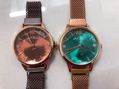 Lot 7  
            Edinburgh SR33 - Delivery Only 

                
2X LADIES L.A.BANUS WRIST WATCH MAGNETIC STRAP : LOCATION - TOP 50