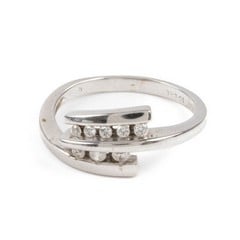 Lot 113  
            Nottingham Luxury Room - Delivery Only 

                
18K White Clear Stone Twist Ring, Size P, 4.2g.  Auction Guide: £200-£250 (VAT On...