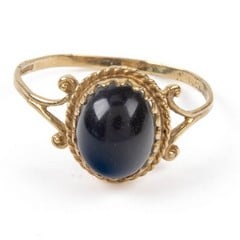 Lot 117  
            Nottingham Luxury Room - Delivery Only 

                
9ct Yellow Gold Blue Cabochon Stone Ring, Size R½, 1.7g (VAT Only Payable on Buye...