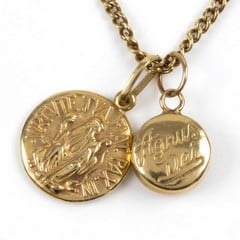 Lot 119  
            Nottingham Luxury Room - Delivery Only 

                
18K Agnus Dei Religious Pendant and Chain, 62cm, 9.1g Auction Guide: £400-£500 (V...
