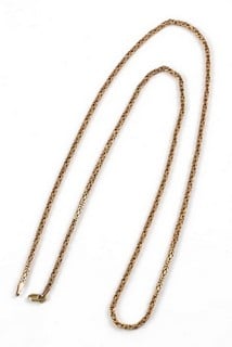 Lot 120  
            Nottingham Luxury Room - Delivery Only 

                
9k Rose Chain, 61cm, 15.4g.  Auction Guide: £350-£450 (VAT Only Payable on Buyers...
