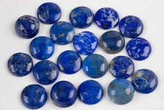 Lot 167  
            Nottingham Luxury Room - Delivery Only 

                
83.58ct Lapis Lazuli Cabochon Round-cut Parcel of Gemstones, 12mm