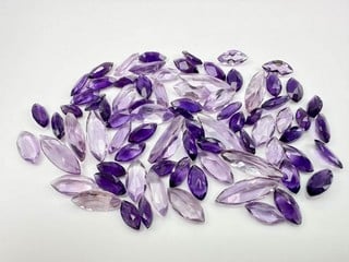Lot 193  
            Nottingham Luxury Room - Delivery Only 

                
149.64ct African Amethyst Faceted Marquise-cut Parcel of Gemstones, mixed