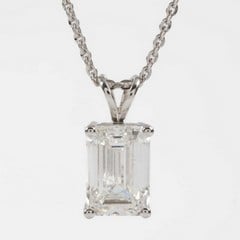 Lot 31  
            Nottingham Luxury Room - Delivery Only 

                
18K White 5.09ct Laboratory Grown Emerald-cut Diamond Pendant and Chain, 42cm, to...