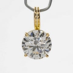 Lot 36  
            Nottingham Luxury Room - Delivery Only 

                
18K Yellow 2.25ct Laboratory Grown Round Brilliant-cut Diamond Pendant, 1.1g. Col...