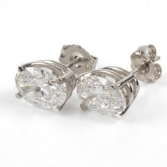 Lot 46  
            Nottingham Luxury Room - Delivery Only 

                
Platinum 950 2.10ct Total Laboratory Grown Oval Brilliant-cut Diamond Stud Earrin...