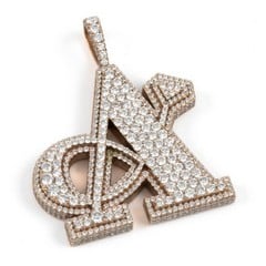 Lot 55  
            Nottingham Luxury Room - Delivery Only 

                
9K Rose 2.50ct Diamond Set Initial A Pendant, 4.3x3.5cm, 19.3g.  Auction Guide: £...